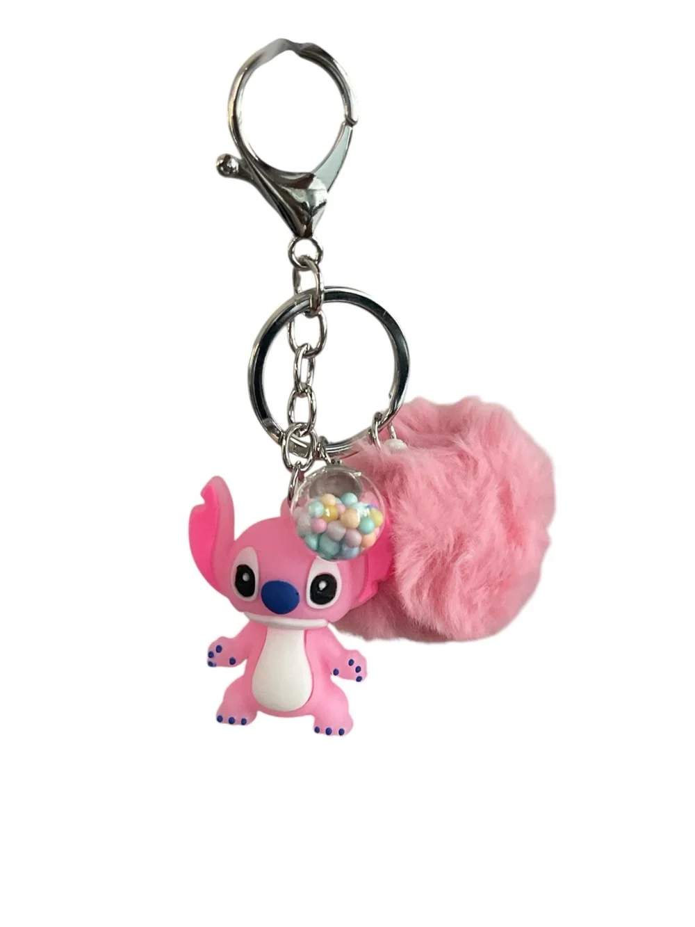 STITCH PINK 3D KEYCHAIN BAG CHARM